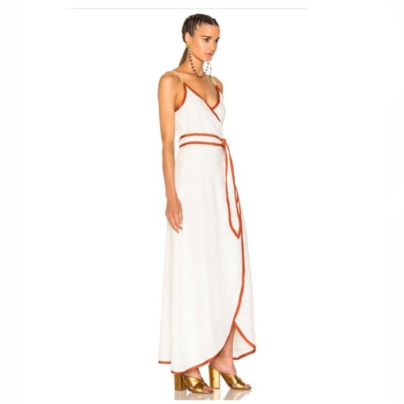 Dress 531 Wrap in Ivory & Orange Size XL from REVOLVE - Picture 2 of 5